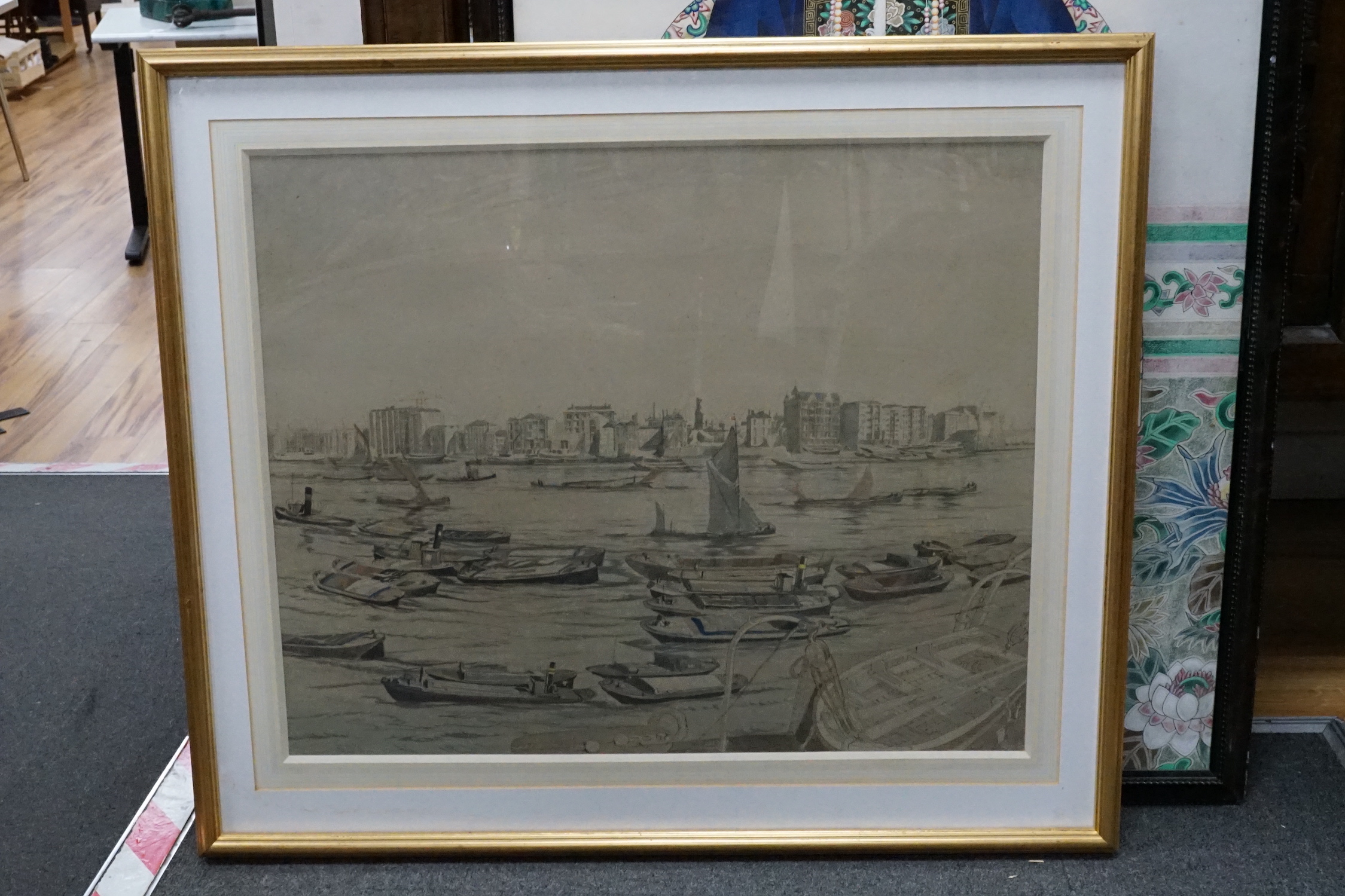 Stanley R. Wilson (1890-1970), watercolour, 'Wapping 1931', 54 x 67cm